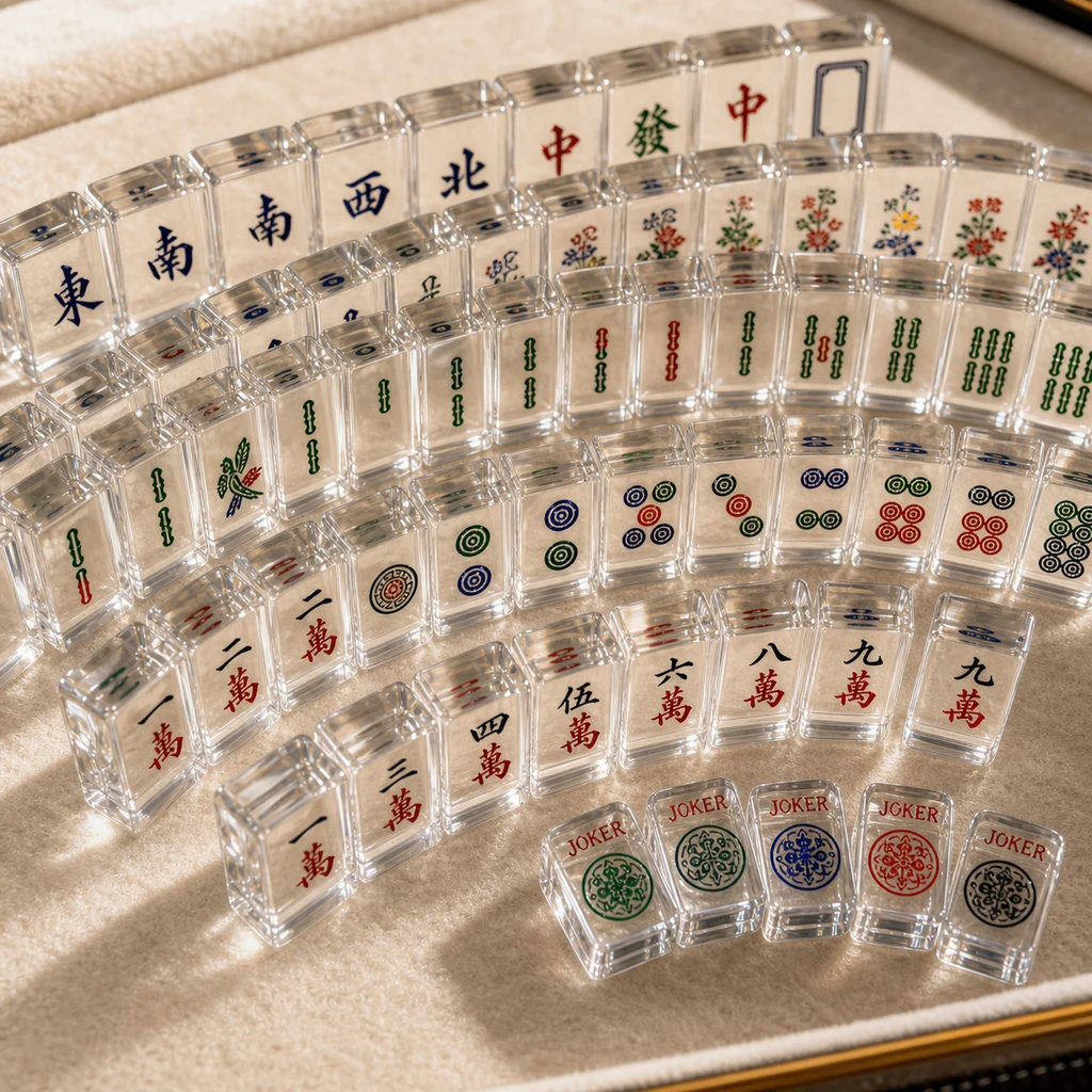 Custom Acrylic Mahjong Tile Sets — custom acrylic mahjong OEM