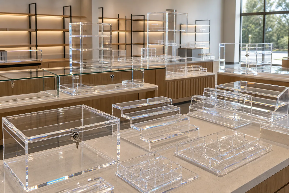Multi-Store Procurement — typical dispensary acrylic display use case
