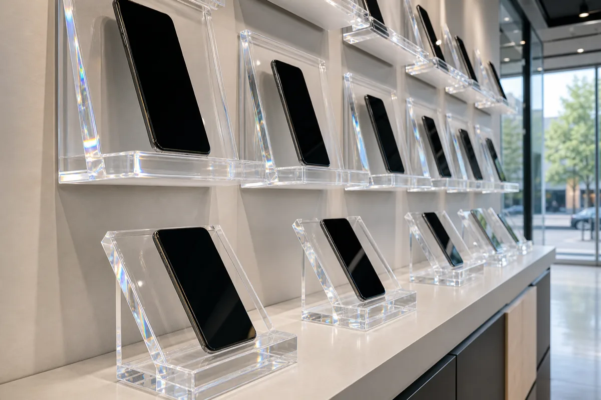 Carrier & Mobile Retail Buyers — typical acrylic display use case
