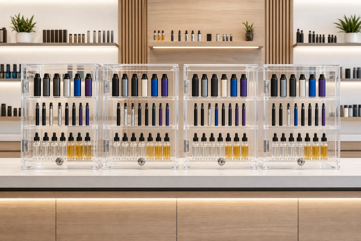 Vape Store Chains — typical smoke shop acrylic display use case