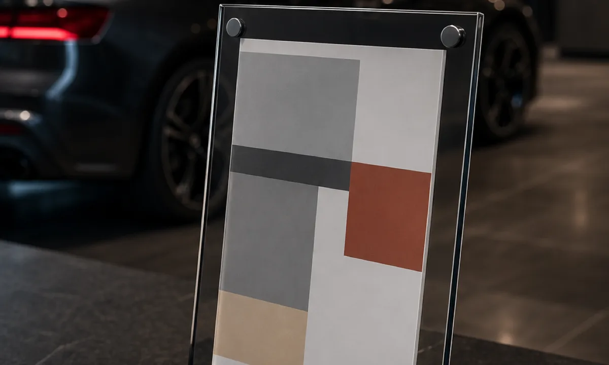 600 branded countertop displays, European automotive brand
