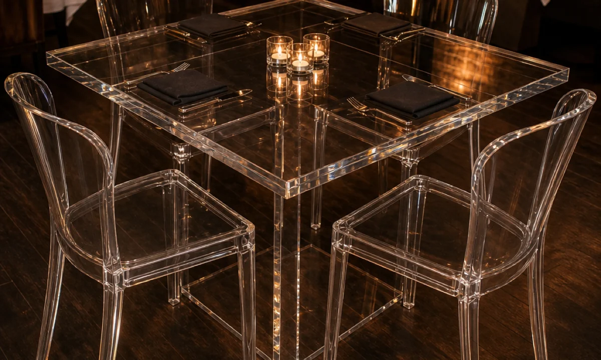 Fine-Dining Acrylic Furniture: 12-Location Rollout