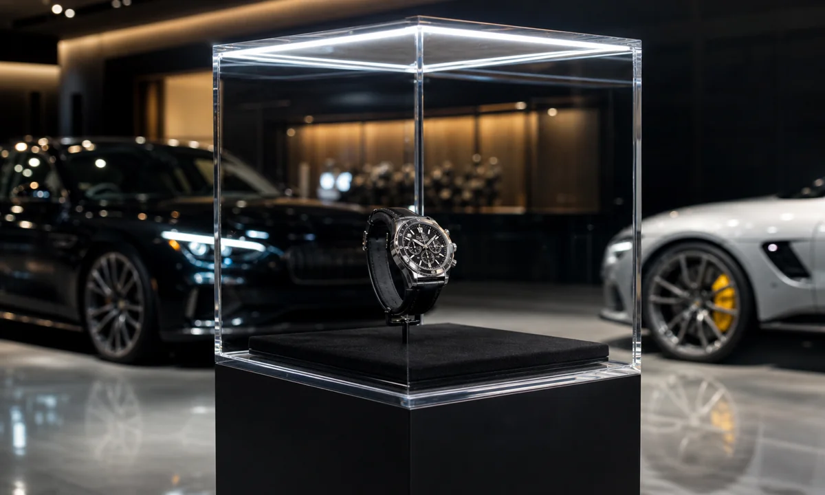 Luxury Watch Pedestal in Auto Showrooms: 12-Unit Co-Brand Rollout