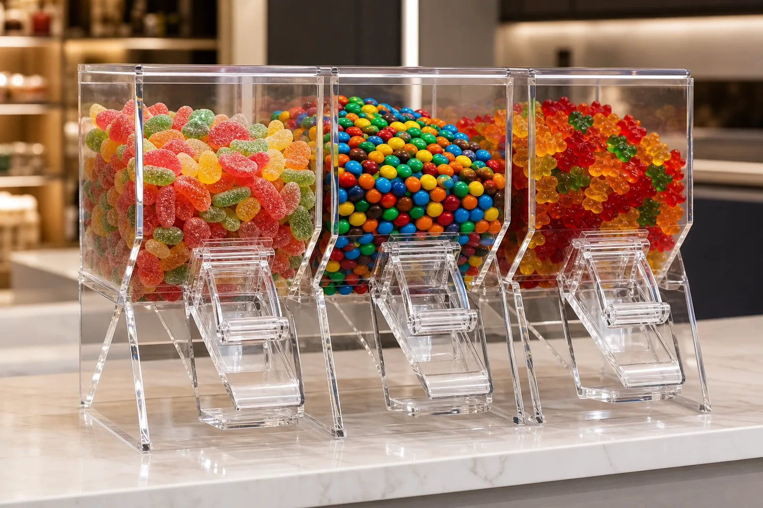 Acrylic Snack Dispensers for Multi-Store Retail Rollouts
