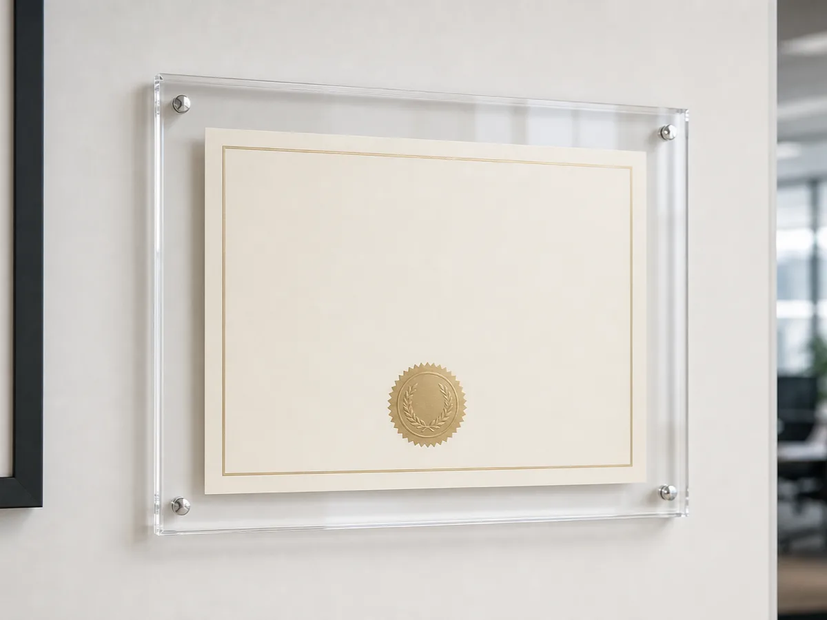 Wall-Mounted Certificate Frames