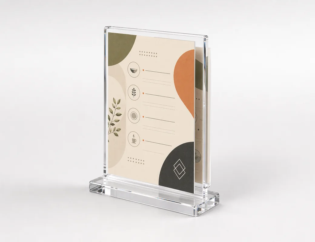 Double-sided acrylic frames