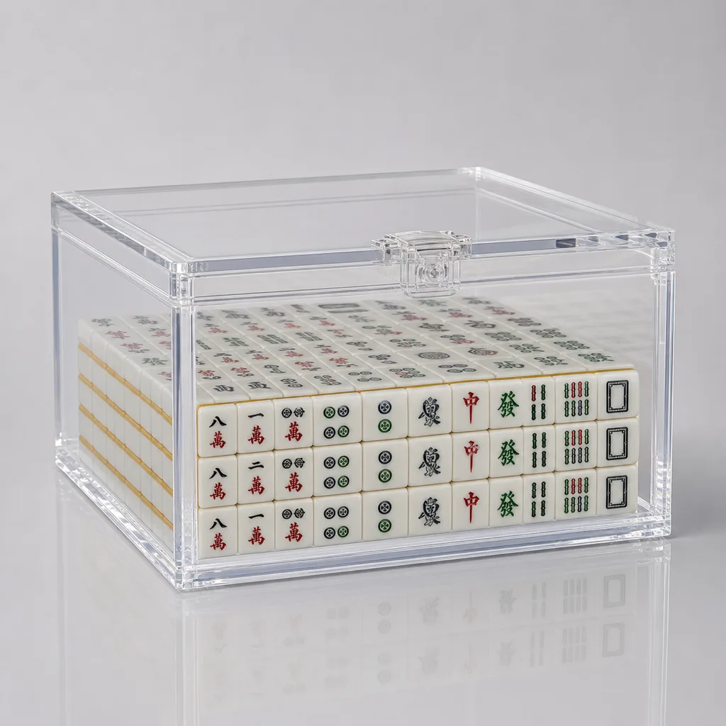 Lockable Mahjong Retail Display — custom acrylic mahjong case project