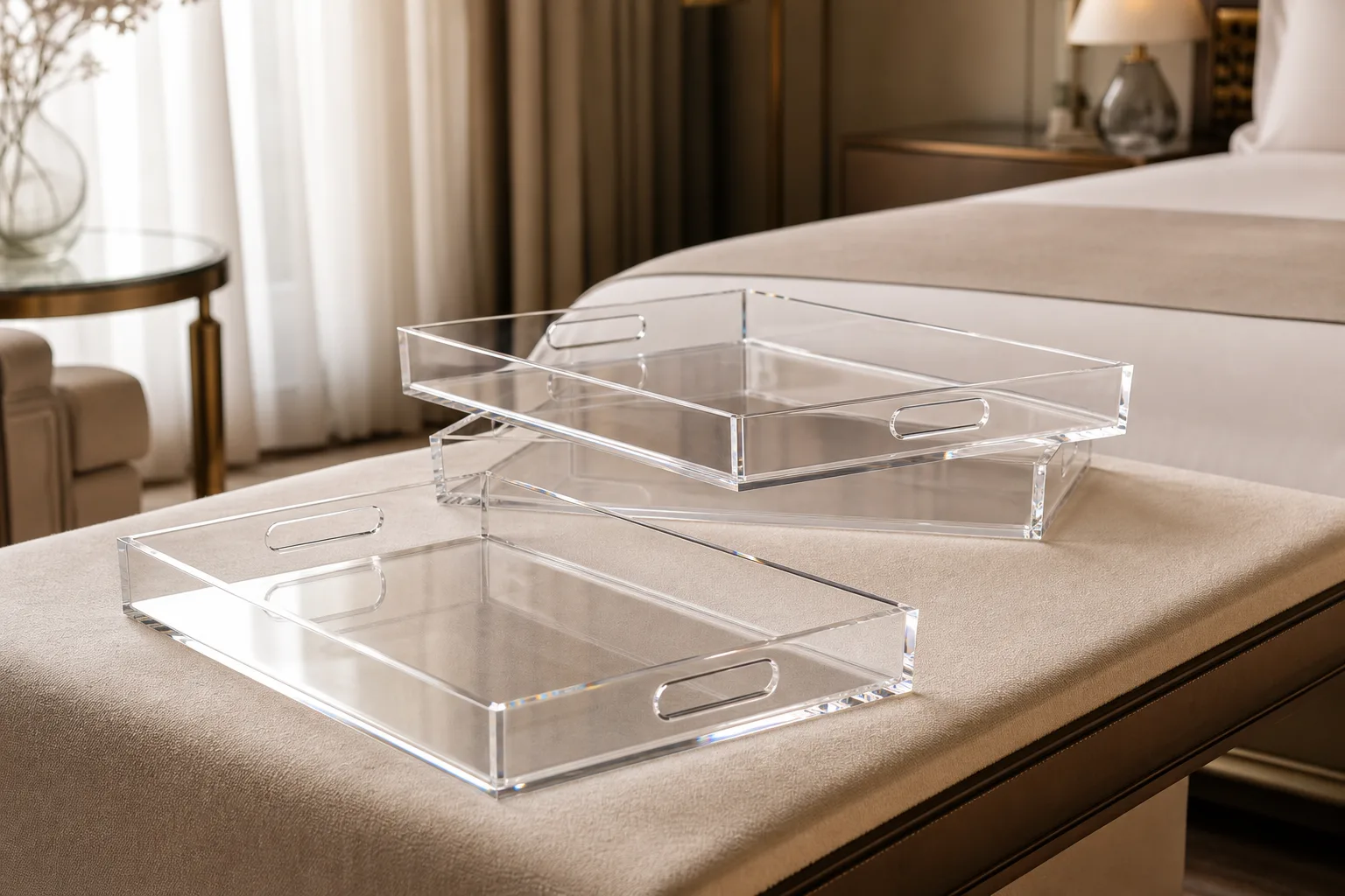 Hotel Lobby & Room-Service Trays