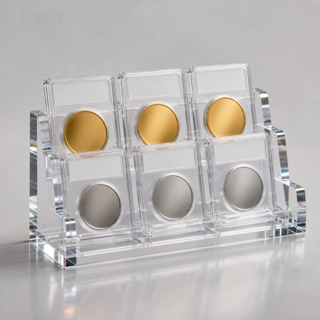 NGC Slab Display Block (6-slot) — custom coin acrylic display case project