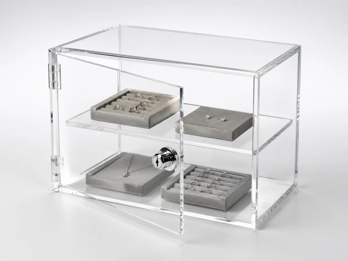 Hinged-Door Cases — acrylic countertop display case format