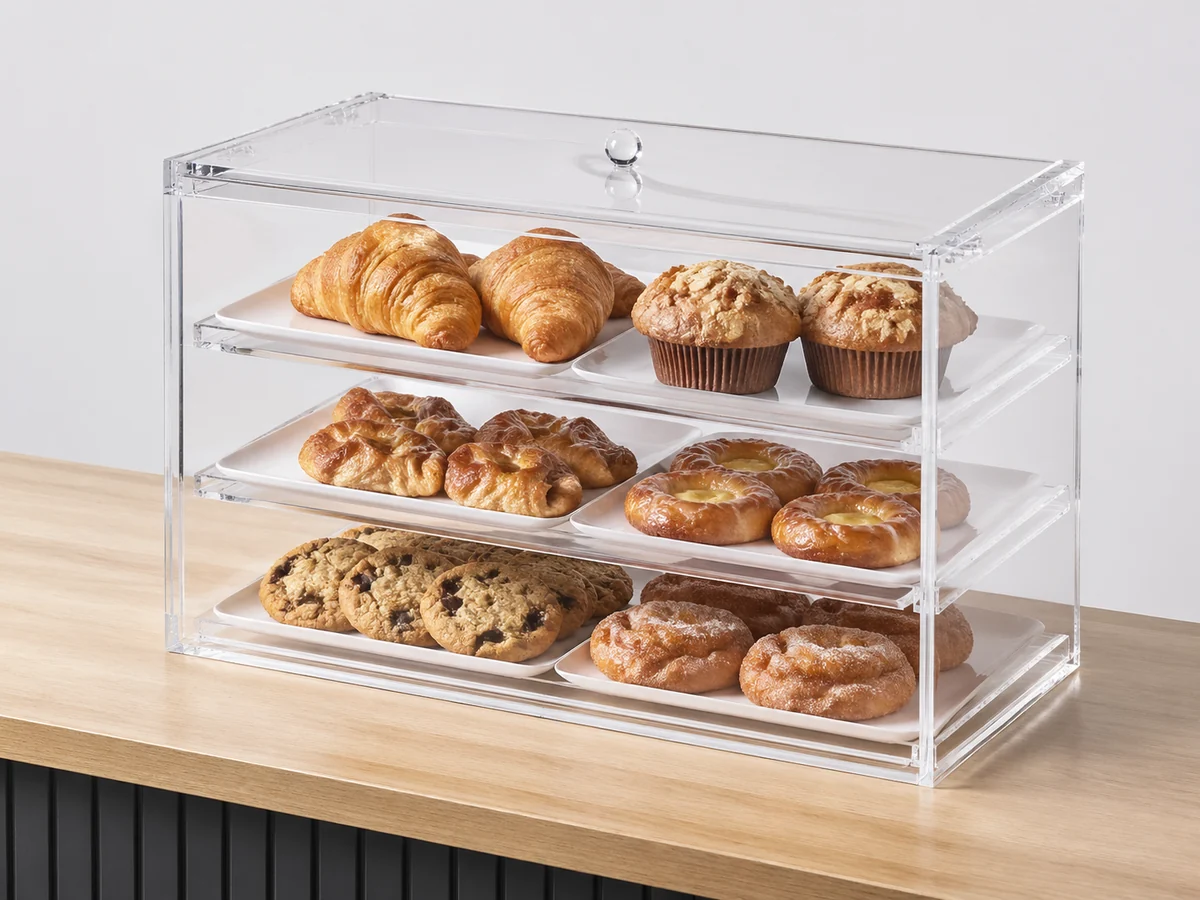 Bakery & Cafe Counter Displays — acrylic countertop display case use case