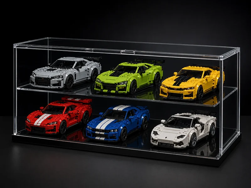 Speed Champions Multi-Car Cases — custom LEGO acrylic display case project
