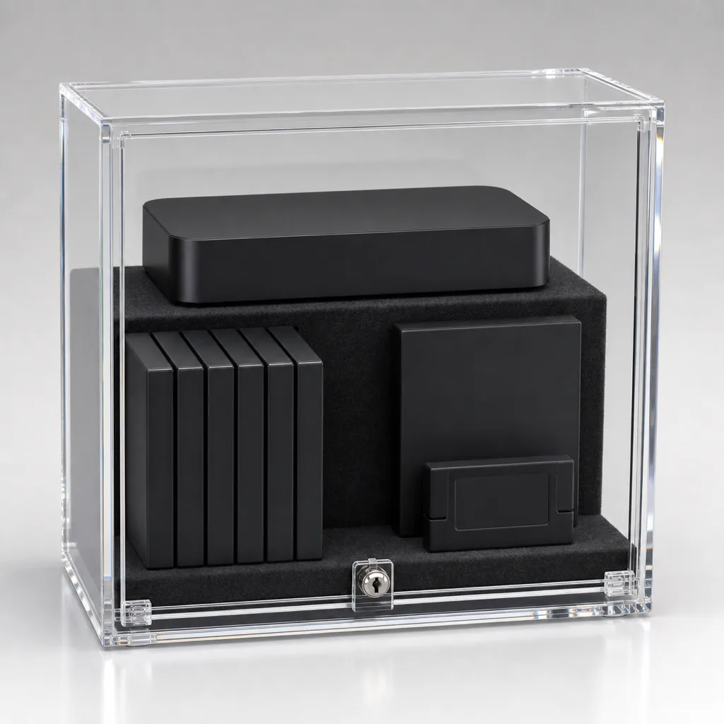 Lockable Console & Game Counter Case — custom video game acrylic display case project