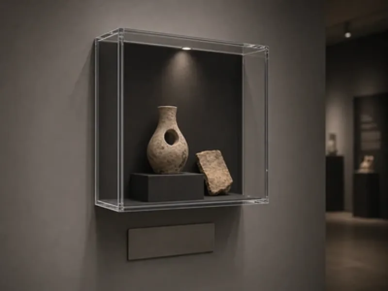 Museum and Gallery — wall mounted acrylic display case use case